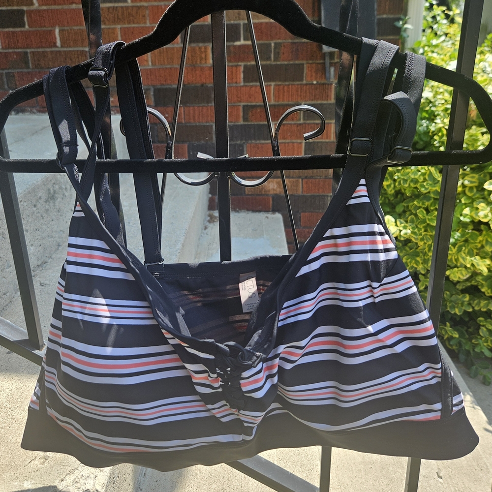 Cactus Black and Multicolor Bikini Top